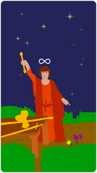Büyücü tarot kartı