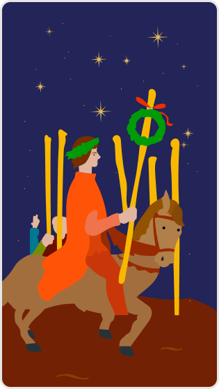 Değnek Altılısı tarot kartı
