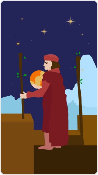 Değnek İkilisi tarot kartı