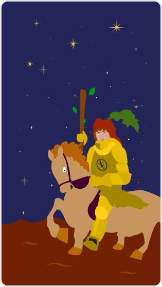 Değnek Şövalyesi tarot kartı