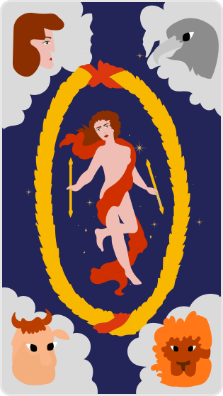 Dünya (The World) tarot kartı