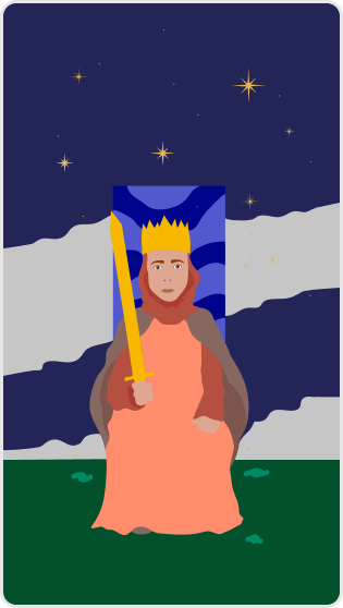 Kılıç Kralı tarot kartı