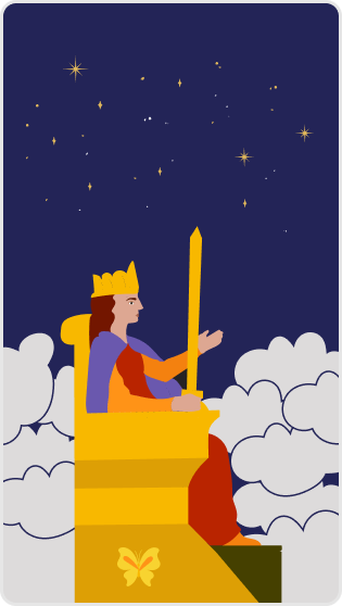 Kılıç Kraliçesi tarot kartı