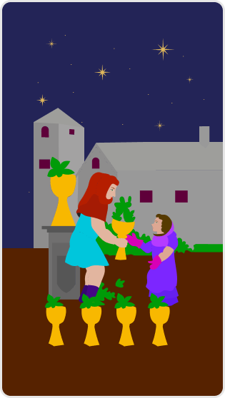 Kupa Altılısı tarot kartı
