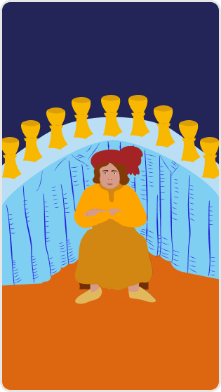 Kupa Dokuzlusu tarot kartı