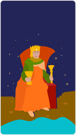 Kupa Kralı tarot kartı