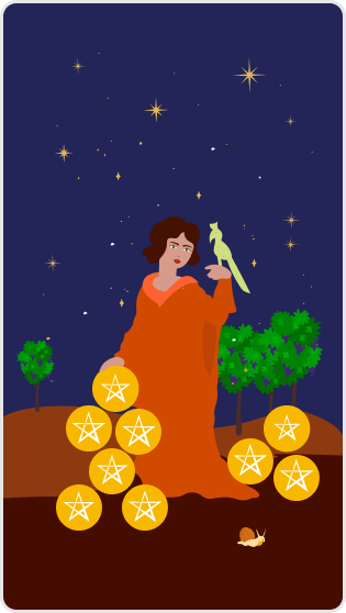 Tılsım Dokuzlusu tarot kartı